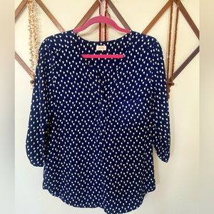Tulip print silky tunic top